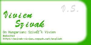 vivien szivak business card